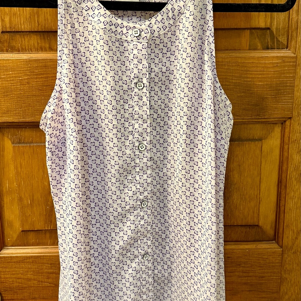 Sleeveless Purple Patterned Women's Top